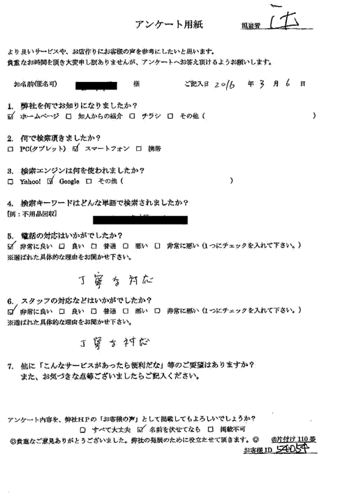 福山市・40代男性/匿名希望様