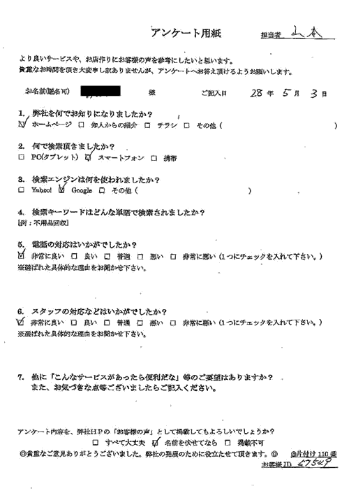 福山市・50代男性/匿名希望様